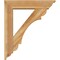 Ekena Millwork Olympic Traditional Rough Sawn Bracket w/ Offset Brace, Western Red Cedar, 6"W x 24"D x 28"H BKT0604X24X28OLY01RWR - alternate 2